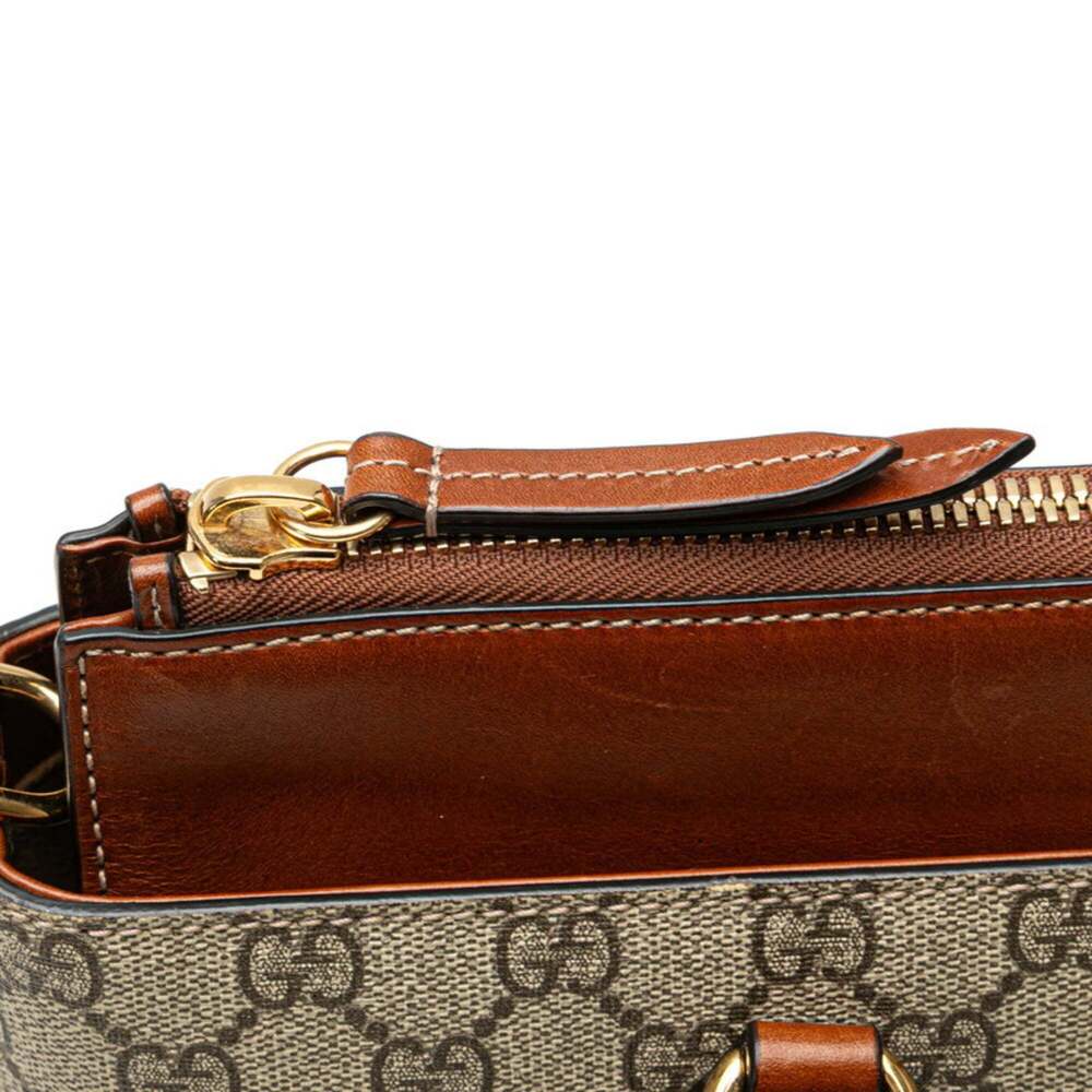GUCCI Brown Leather Shoulder Bag - Picture 6 of 11